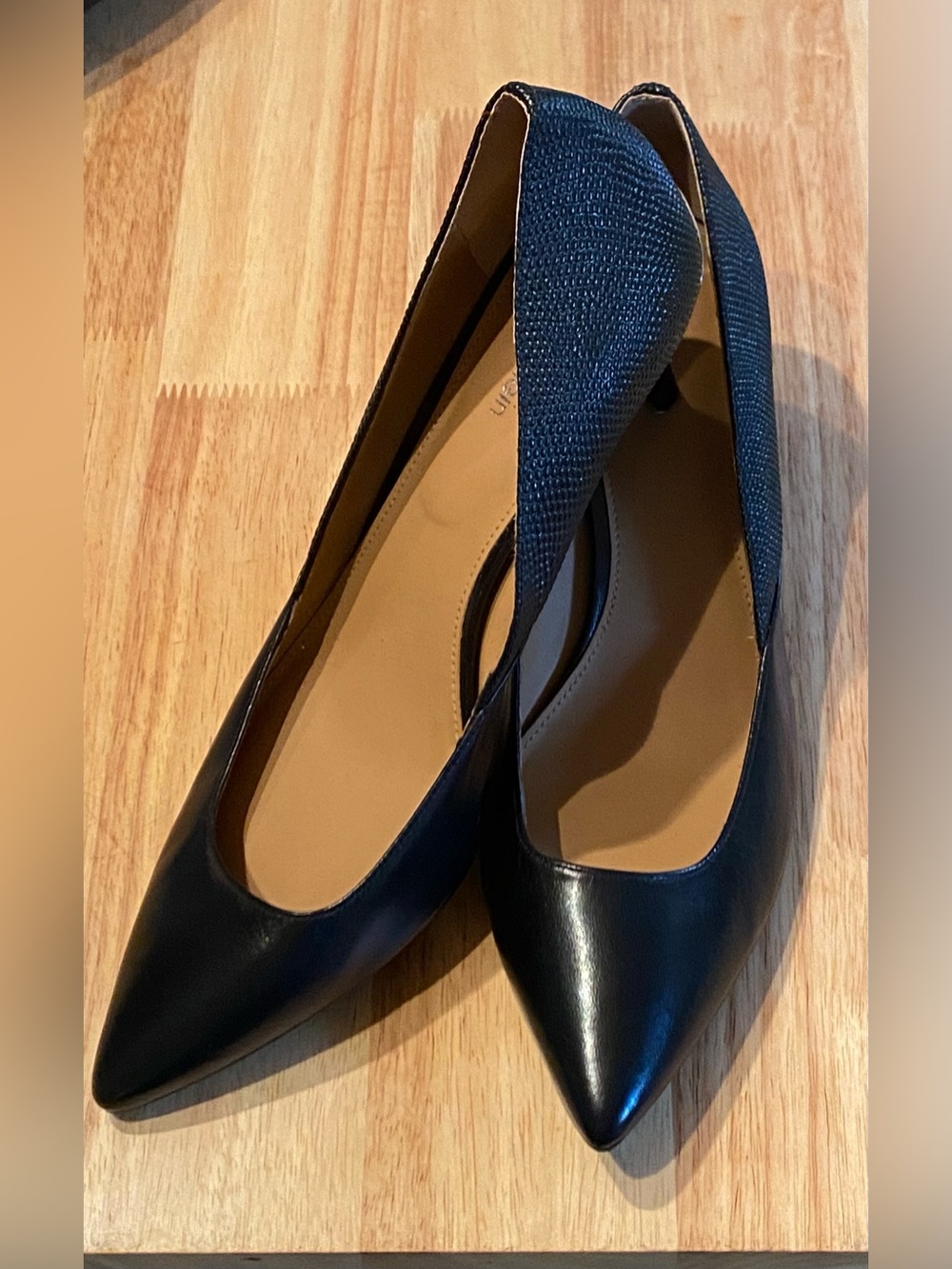 Calvin Klein Black Pointed Toe Flats